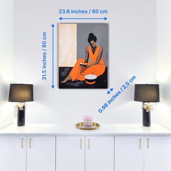 Woman with a bowl