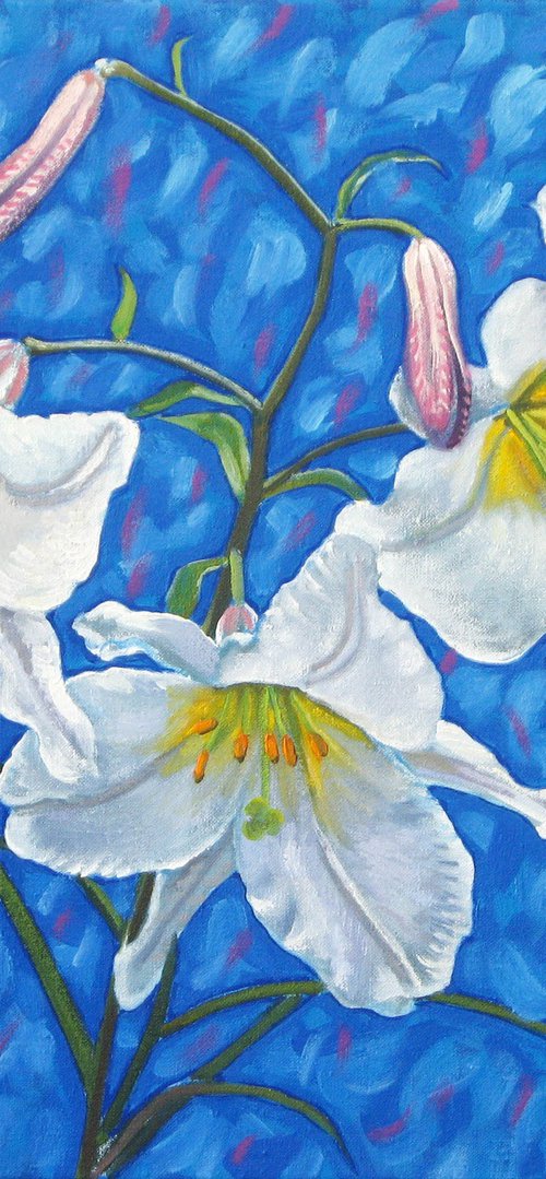 Three Lily Flowers by Richard Gibson