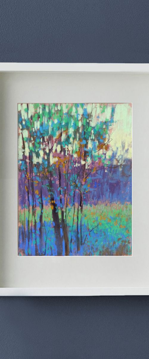 How Do We Mend - small soft pastel landscape by Ayna Paisley