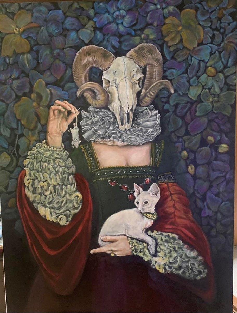 Surrealistic Acrylic Painting , The Bait By Kasia Januszkiewicz, 35 X 47, Artwork For Sale On Artfinder