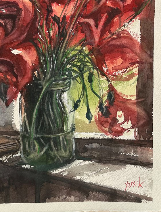 the red bouquet