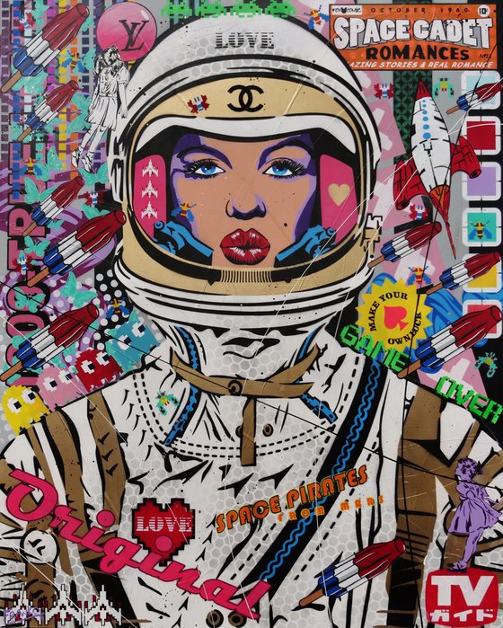 Cadet Monroe 120cm x 150cm Space Cadet Textured Urban Pop Art