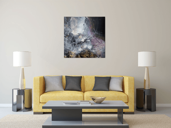 DARKSCAPE CREATOR ENERGY TRACES LARGE PAINTING BY O KLOSKA