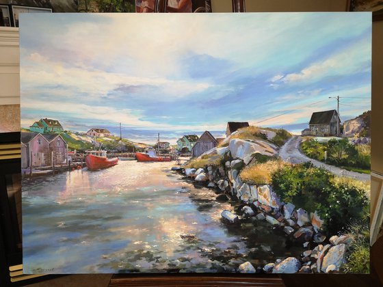 Evening at Peggy's  Cove (36x48x1.5")