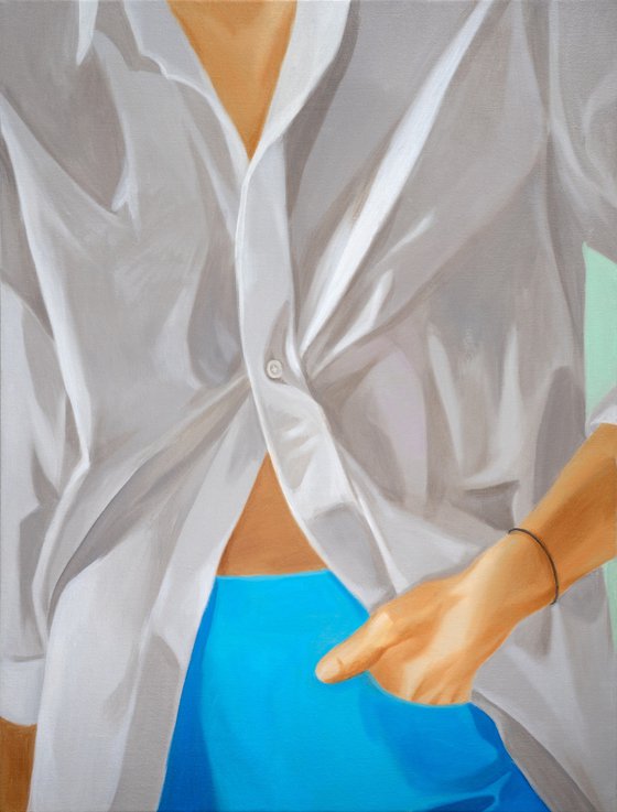 White Shirt and a Hair Tie