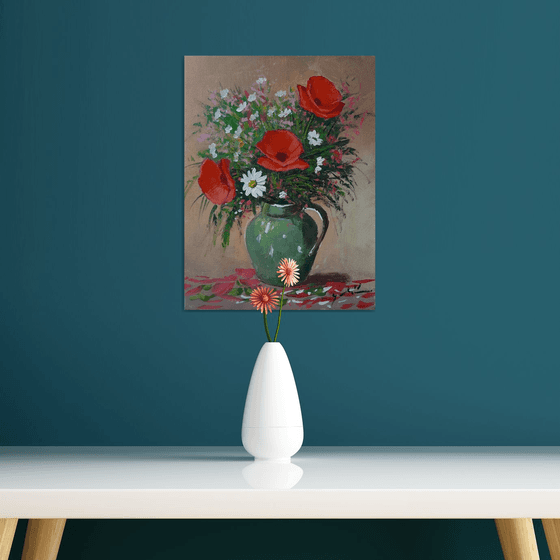 Poppies in the vase