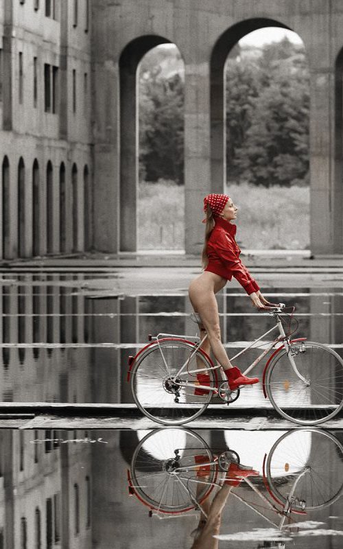 Cyclist II. by Peter Zelei