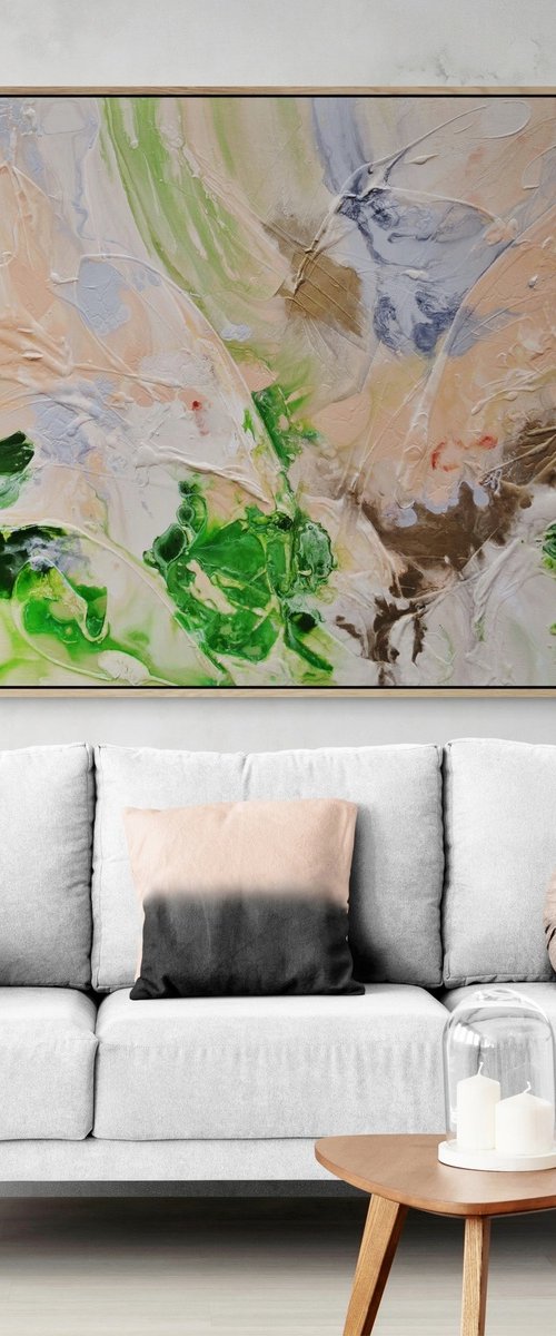 Nude By Design 160cm x 100cm Textured Abstract Art by Franko