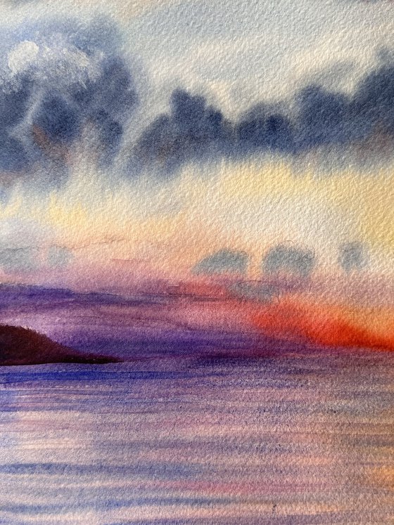 Sunset Over the Sea in Turkey