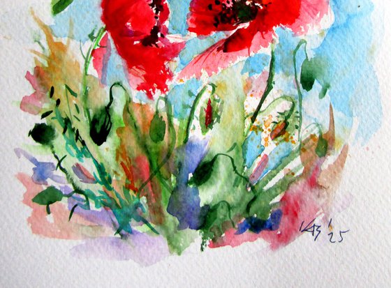 Red poppies II