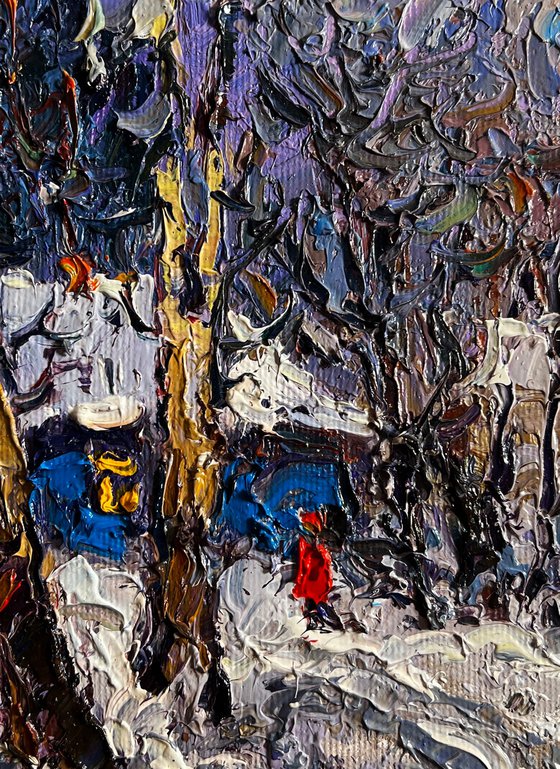 The winter night came quickly