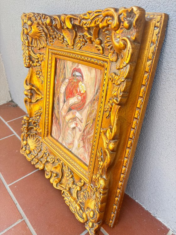 A Girl Eating an Apple