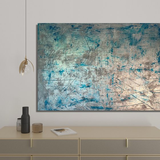 The Magic of Winter Abstrakt 80x130x2 cm