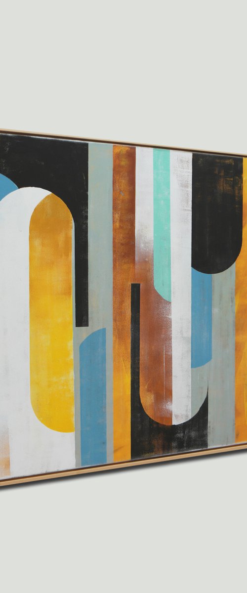 Large Painting - Traffic Sand - Incl Frame - 145x95 - 46F by Ronald Hunter