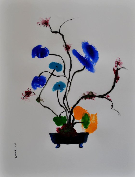 IKEBANA " Silence and Peace " / 19,68 x 25,59 in ( 50x65 cm )