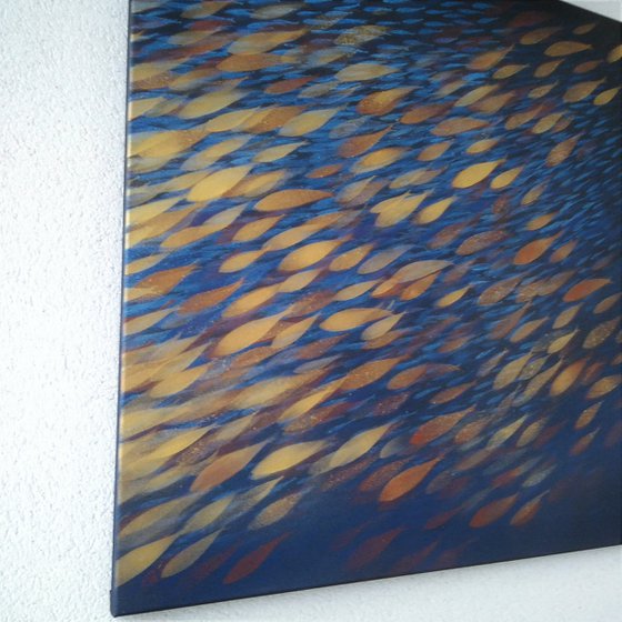 Fish nº86 / Extra large painting  #Gold series