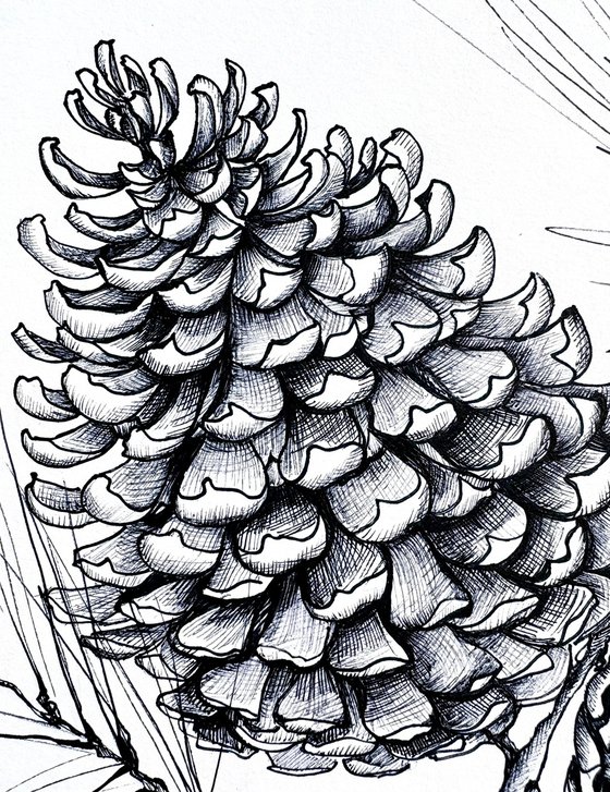 FESTIVE PINECONE BRANCH