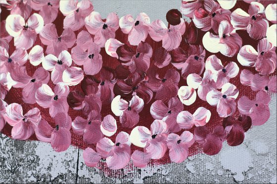Love Affair - Abstract acrylic painting, Abstract Flowers