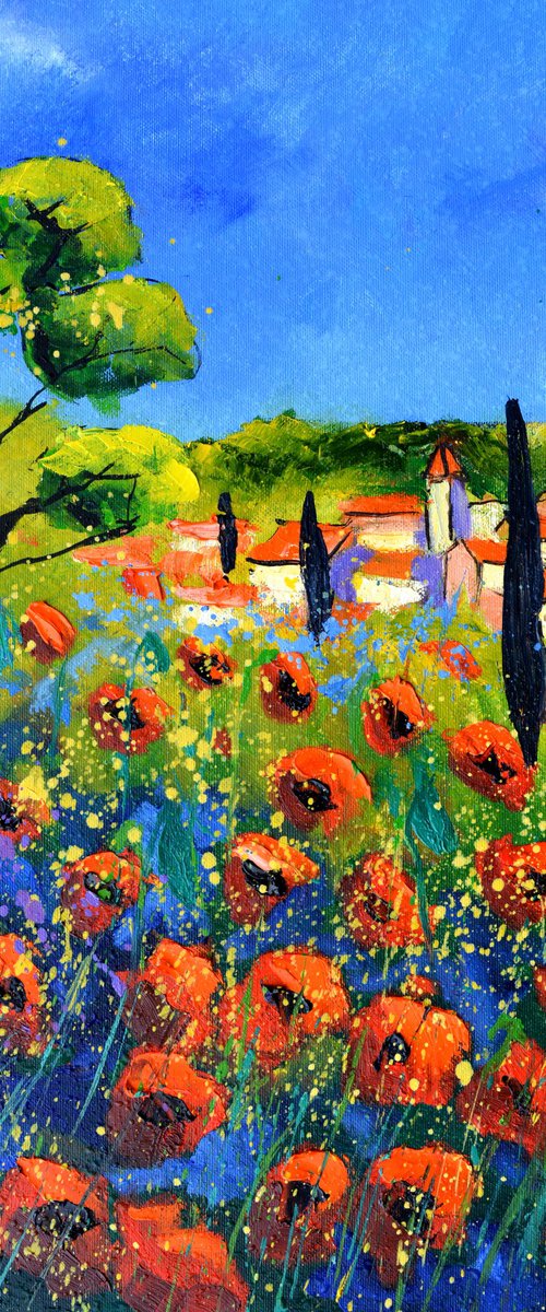 Poppies in Provence 4525 by Pol Henry Ledent