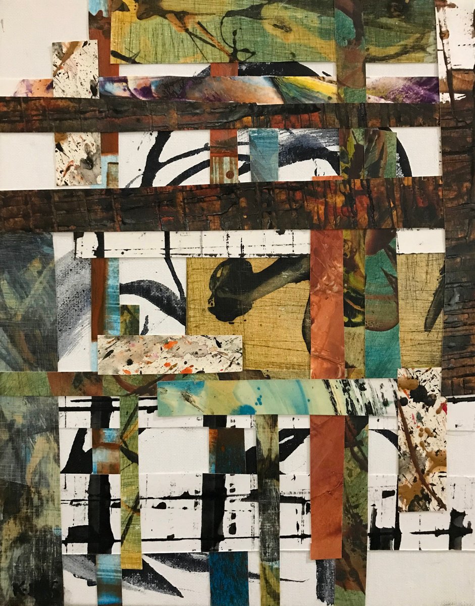 Abstract Collage By Kris Haas, 11 X 14", Still, Original Artwork