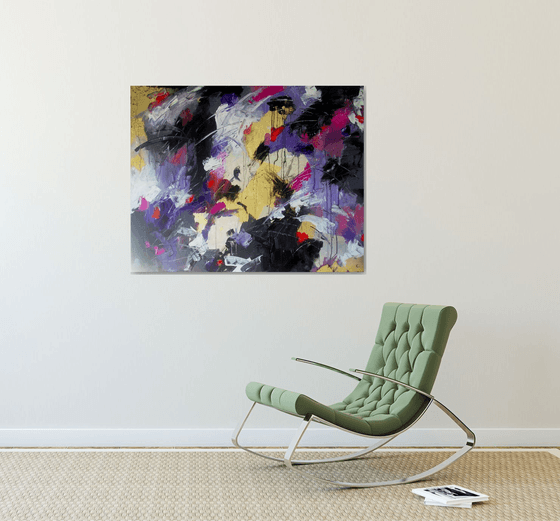 Perfect Storm-Abstract Acrylic Painting on Canvas-Large Abstract Painting