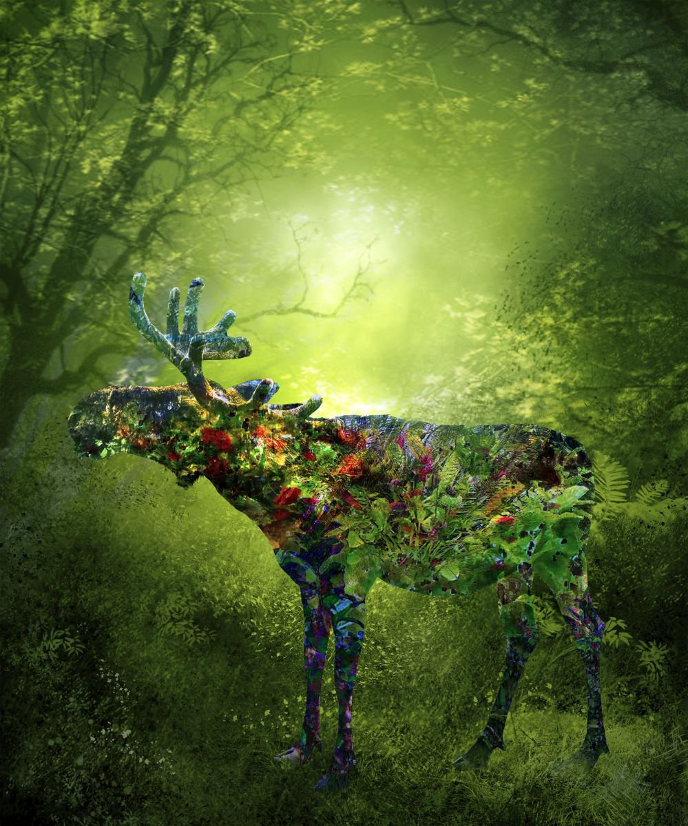 Flower Deer by Srdjan Jevtic