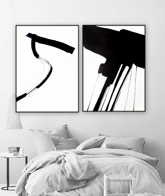 Abstract artwork. Set of 2.