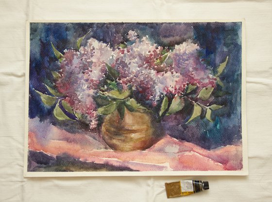 STILL LIFE FLOWERS LILAC