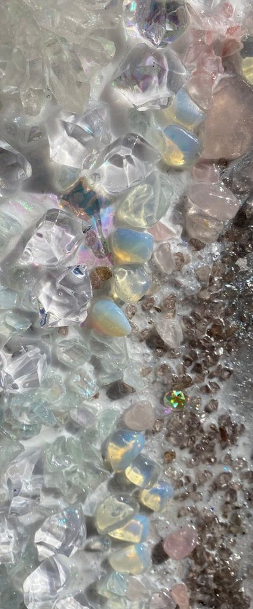 Serenity Crystal Heart with Moonstones by Marie Antuanelle