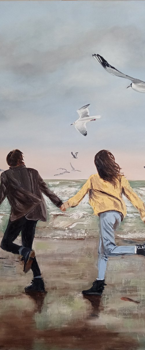 An outing at the seaside by Ira Whittaker