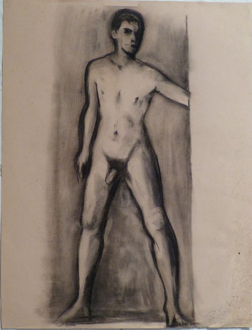 Nude Self-Portrait #4, 65x50 cm by Frederic Belaubre