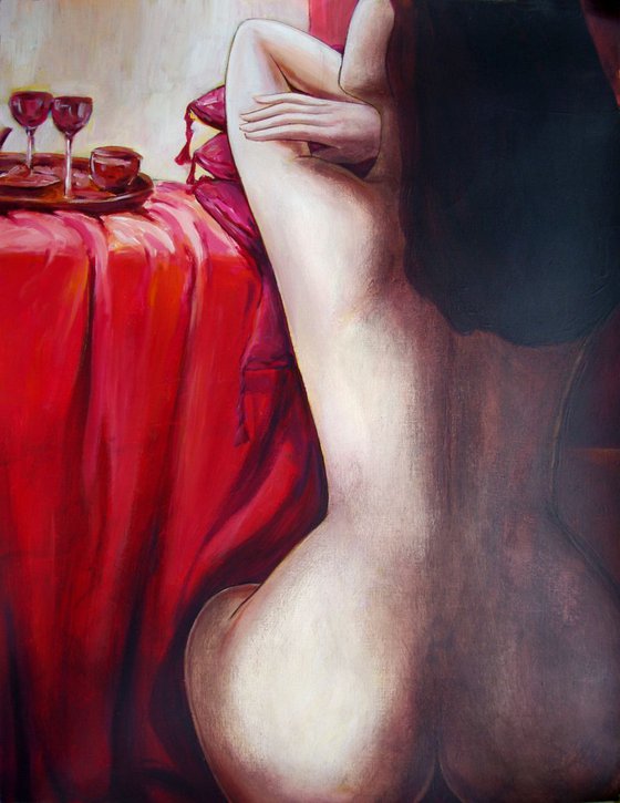 "Desire" - nude eroticm Contemporary Art, figurative