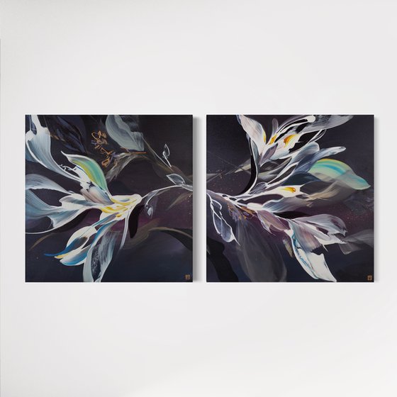 Celestial Flora Diptych