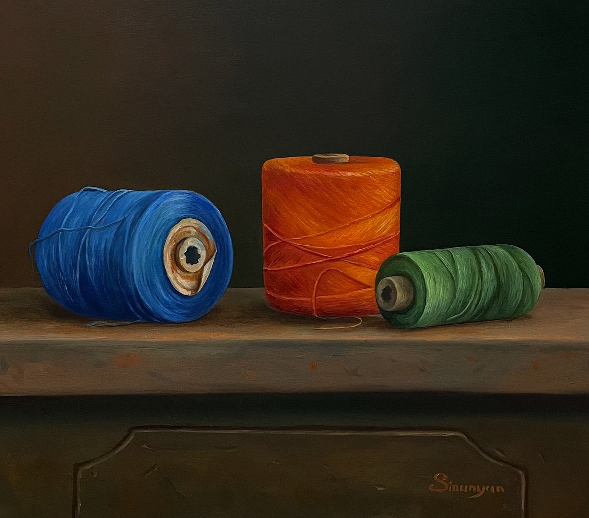 Photorealistic Oil Painting , Threads Of Color By Gevorg Sinanian, 11 X 10, Artwork For Sale On Artfinder