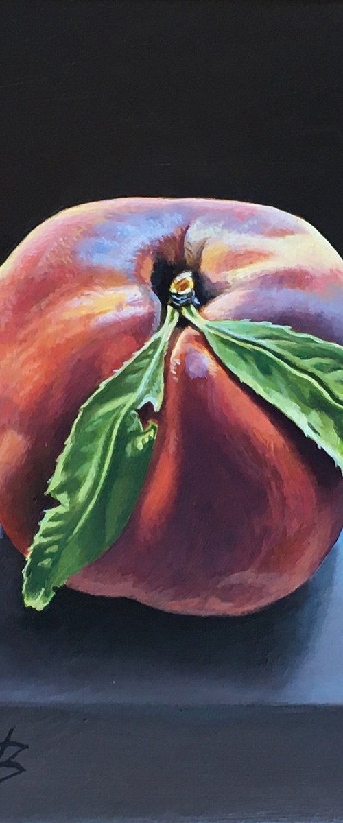 Still Life with a Peach by Alexander Titorenkov