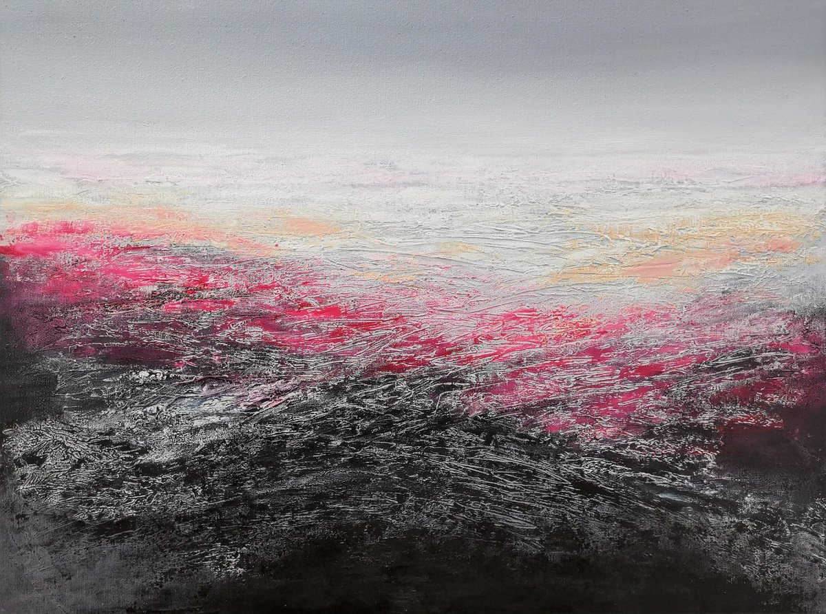 Organic Abstract Oil Painting By Elena Mosurak, 31 X 24, The Lost Time, Original Artwork