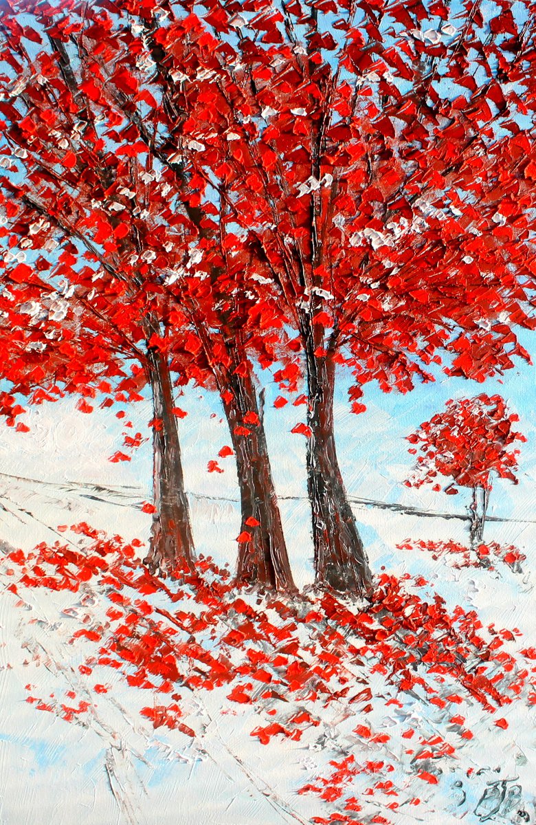 Falling Leaves Iii By Paul J Best, 20 X 30, Artwork For Sale On Artfinder