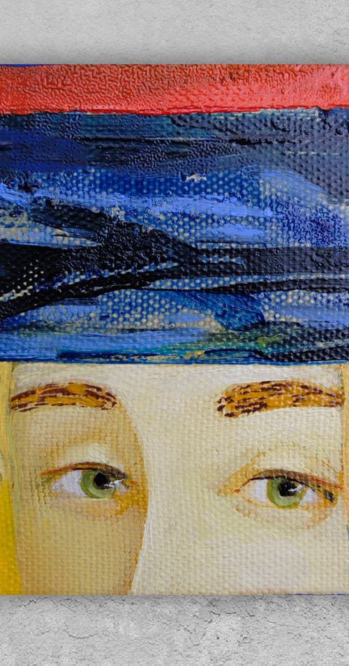Small painting, colorful wall art by Kate Kulish