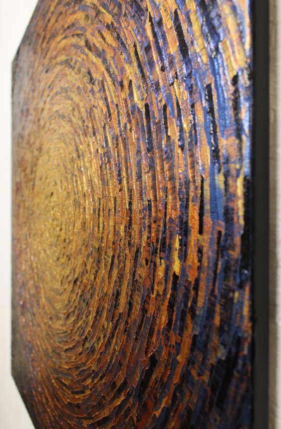 Large shine gold copper colors