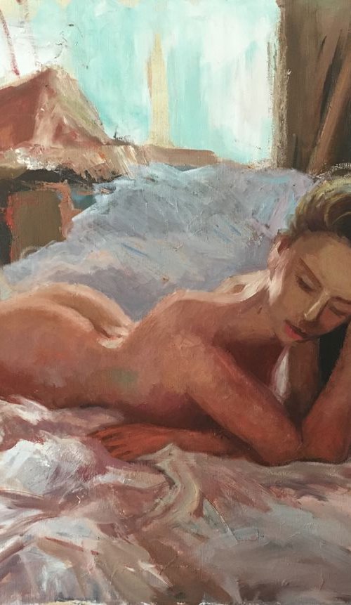 Studio Art Nude Painting by Leo Khomich