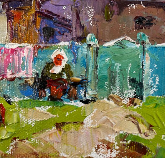 Yard in Sunset Light