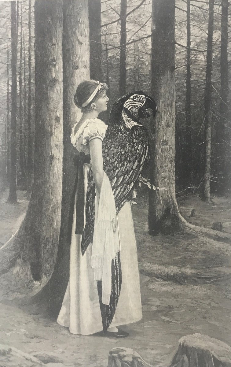 Surrealistic Portrait Collage By Tudor Evans, 6 X 9", Pinewood, Original Artwork