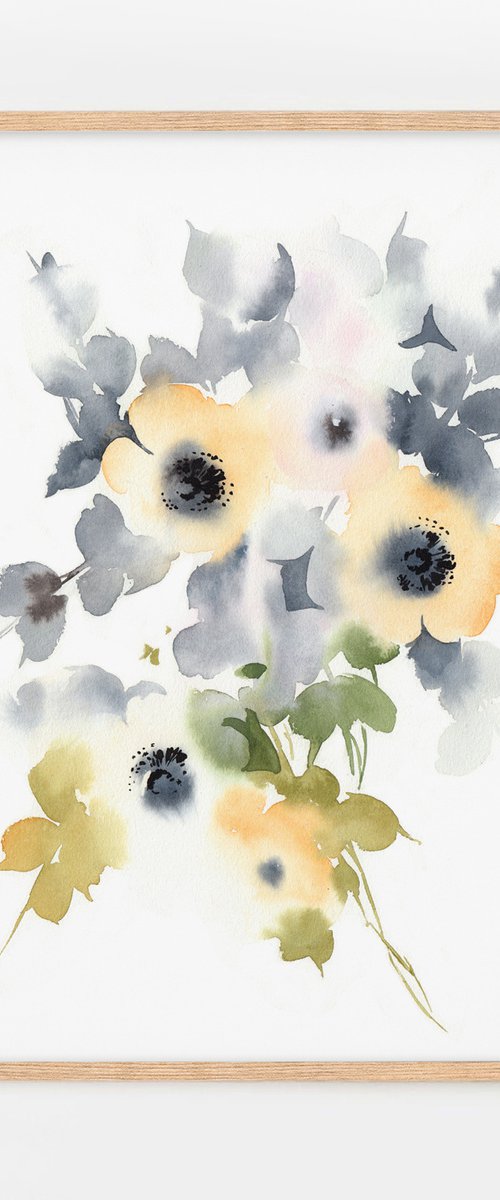 Abstract Watercolor Florals by Anja Boban