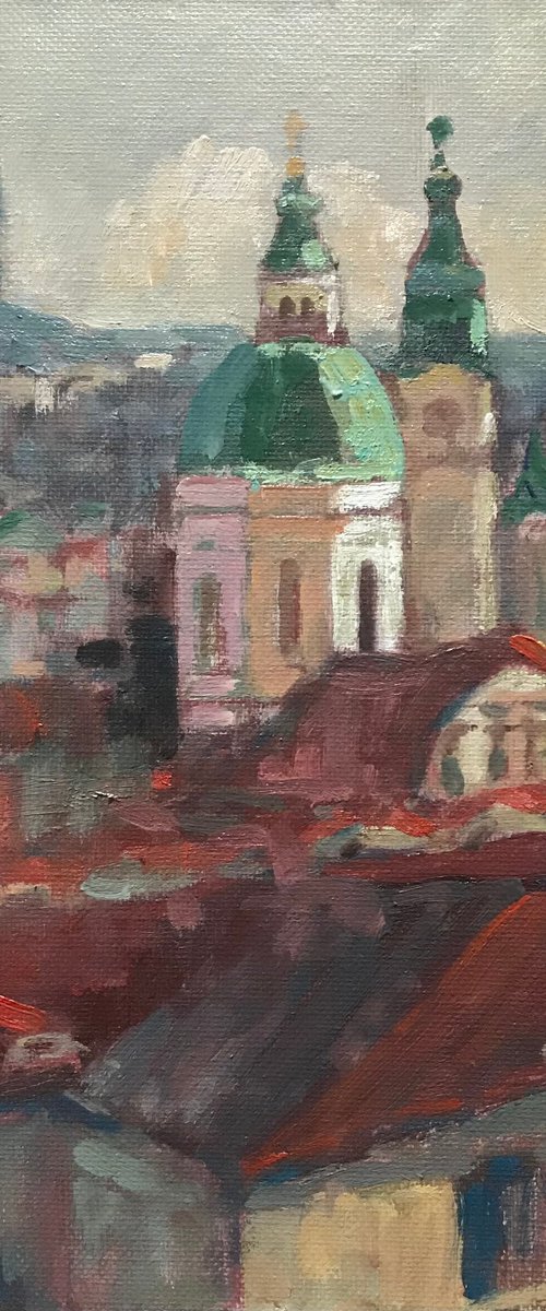 Red Roof Prague by Jixiang Dong