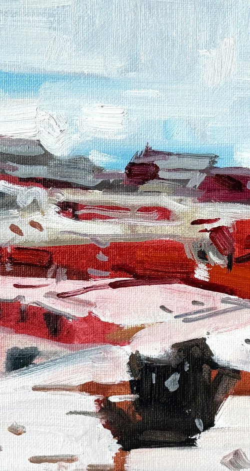 Snow on Red Cliffs by Paul Cheng