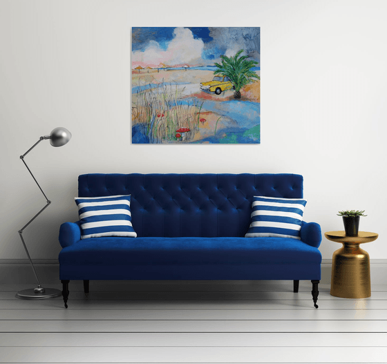 Сhecker. Mushrooms. Beach