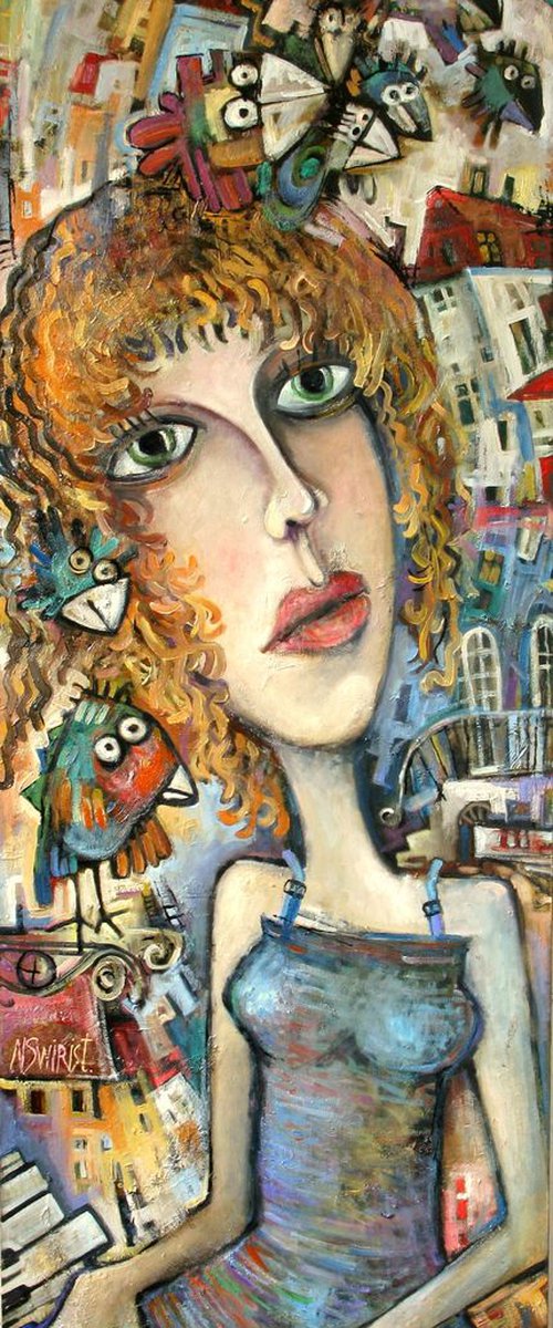 Forgotten melody of the sparrows square. by Nikifor Swiristuhin