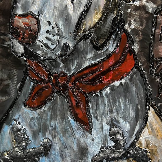 Wall sculpture - Dog basque