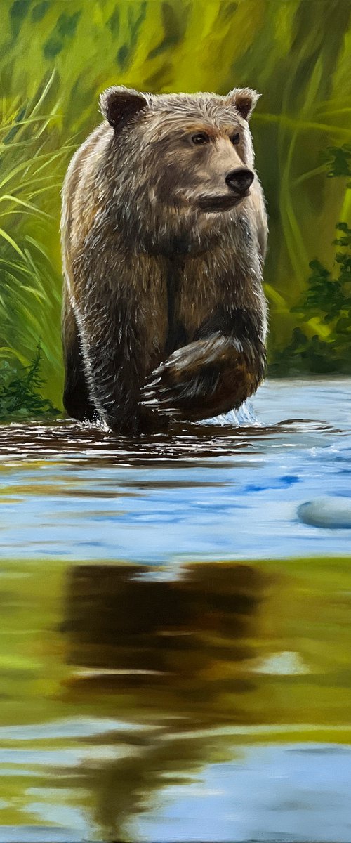 The boss of Taiga, 50 х 100 cm, oil on canvas by Marina Zotova