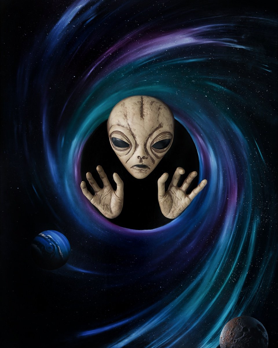 Abstract Painting By Lysergic, 32 X 40", Born Of Void, Original Artwork